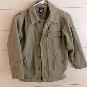 Boys Gap 5/6 olive green coat
